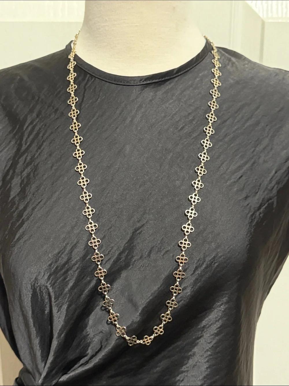 Tory Burch Quatrefoil Gold Long Necklace”